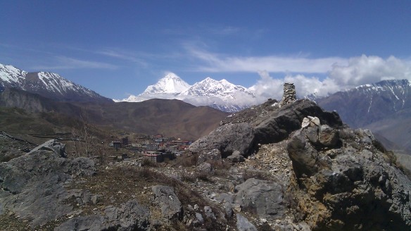 Looking toward Muktinath from the temple grounds...