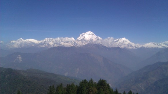 View from Poon Hill further to the left... Dhauligiri I, the 7th highest mountain in the world (8,167m. / 26,795 ft.)...